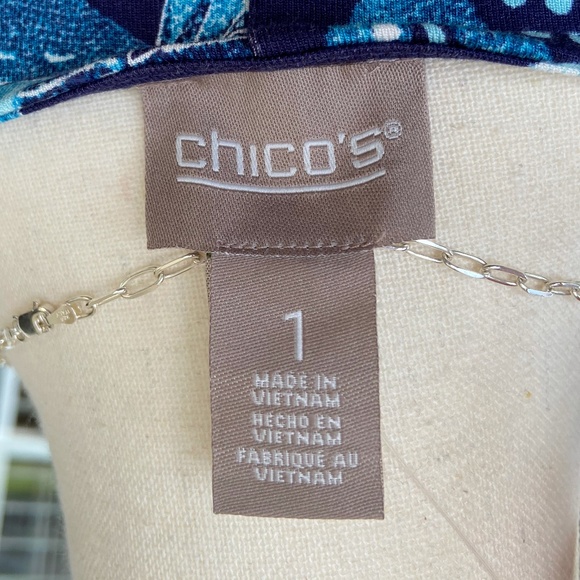 Chico's Maxi Dress - Blue Floral - NWT - Chico's size 1 (8/medium) - Picture 11 of 12
